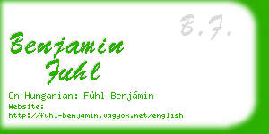 benjamin fuhl business card